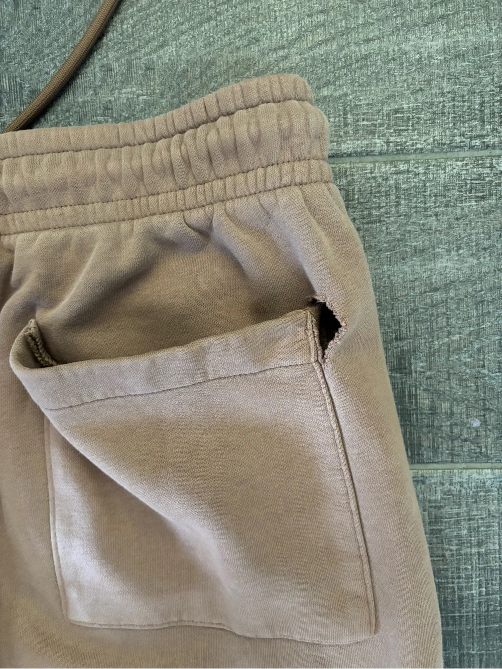 Jordan Matching Fleece Hoodie & Sweatpants Set Brown Men's Large - FLAWED